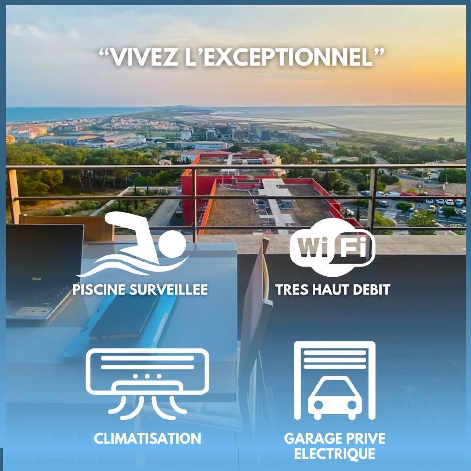 Luxueux T3 Piscine Et Vue Somptueuse Apartment Sète Exterior foto