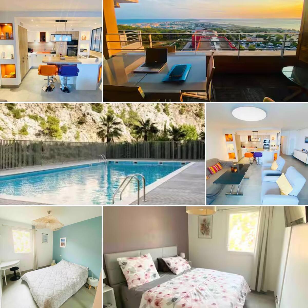 Luxueux T3 Piscine Et Vue Somptueuse Apartment Sète Exterior foto